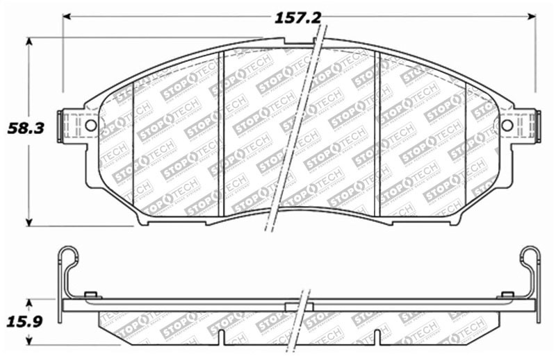 Stoptech 305.08880 | StopTech Street Select Brake Pads Infiniti EX35, Front; 2008-2012