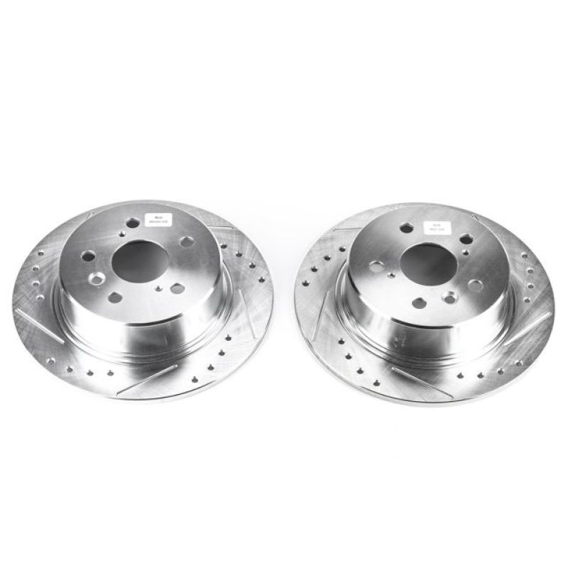 PowerStop jbr788xpr | Power Stop 95-99 Toyota Avalon Rear Evolution Drilled & Slotted Rotors - Pair; 1995-1999