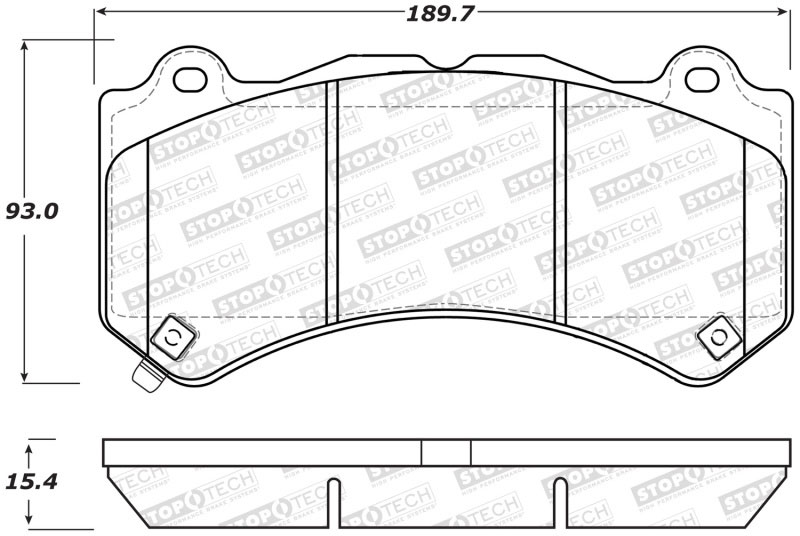 Stoptech 308.14050 | StopTech Street Brake Pads Cadillac CTS V, Front; 2009-2014