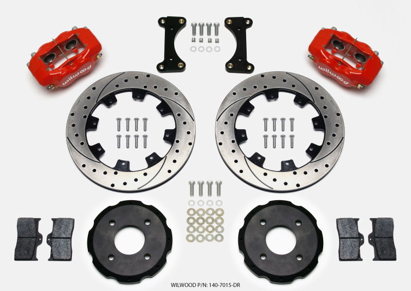 Wilwood 140-7015-dr | Forged Dynalite Front Hat Kit 12.19in Drilled Red 2002 Mitsubishi Lancer; 2002-2002