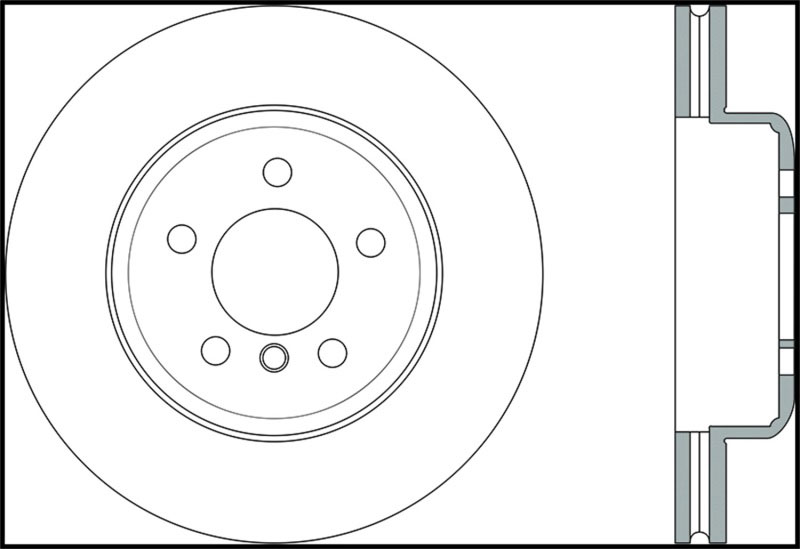 Stoptech 126.34124SR | StopTech BMW 640i xDrive Gran Coupe Sport Slotted Brake Rotor, Front Right; 2014-2015