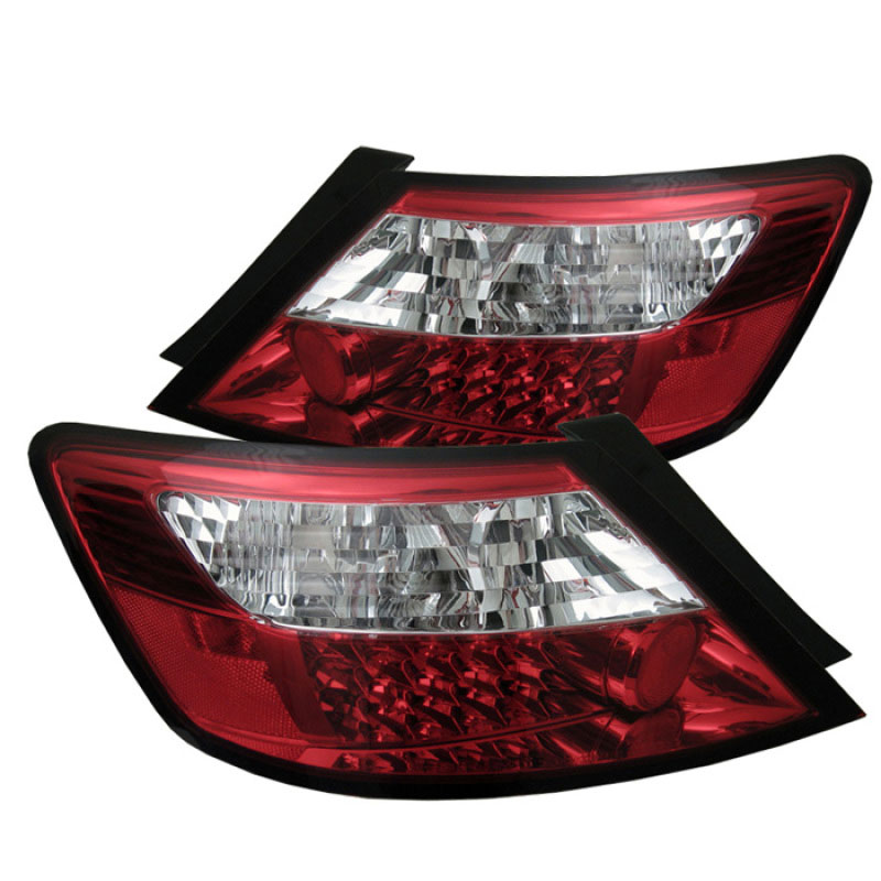 SPYDER 5004512 | Spyder Honda Civic 2Dr LED Tail Lights - Red Clear - (ALT-YD-HC06-2D-LED-RC); 2006-2008