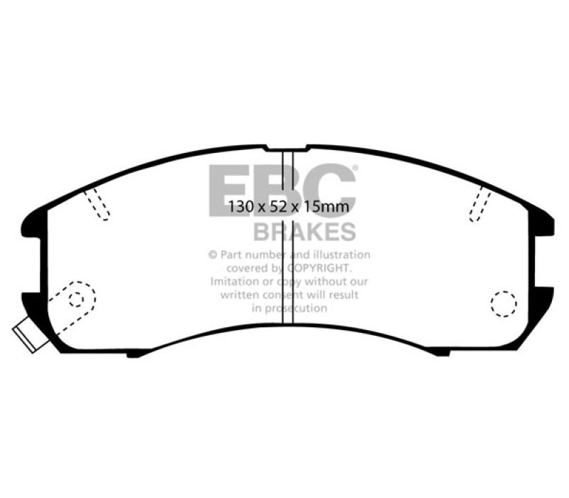 EBC dp2705 | 89-92 Ford Probe 2.2 Greenstuff Front Brake Pads; 1989-1992