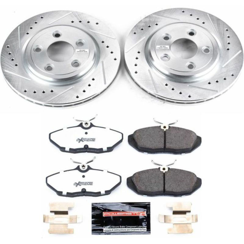 PowerStop k1360-26 | Power Stop 02-05 Ford Thunderbird Rear Z26 Street Warrior Brake Kit; 2002-2005