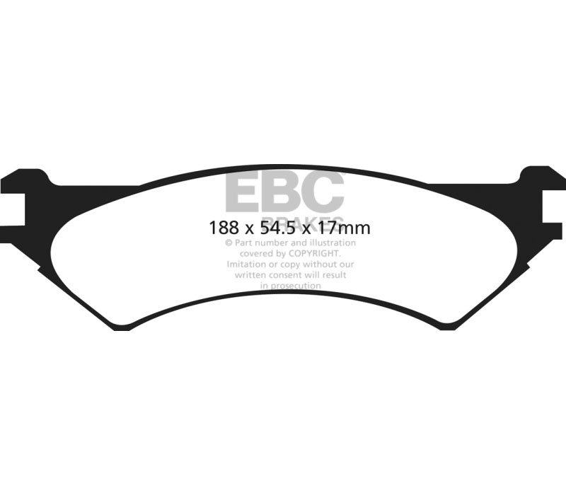 EBC ud802 | 97-00 Ford Econoline E250 4.2 (4 Wheel ABS) Ultimax2 Rear Brake Pads