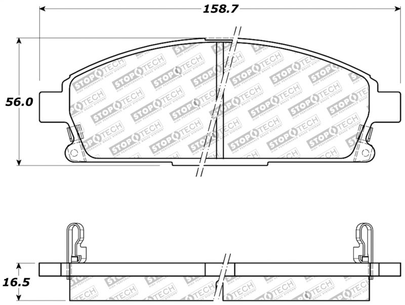 Stoptech 309.06910 | StopTech Sport Brake Pads Nissan Quest, Front; 2004-2017