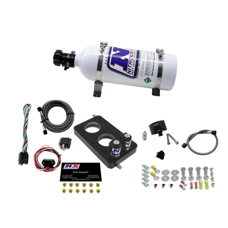 Nitrous Express 20947-05 | 05-10 Ford Mustang 4.6L 3 Valve Nitrous Plate Kit (50-150HP) w/5lb Bottle; 2005-2010