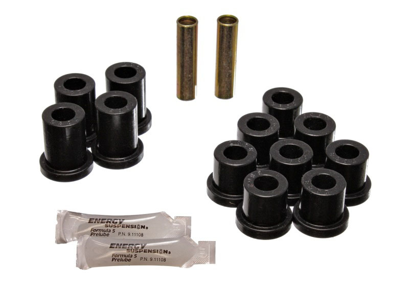 Energy Suspension 3.2119g | 55-57 Chevy Bel Air Black Rear Leaf Spring Bushing Set; 1955-1957