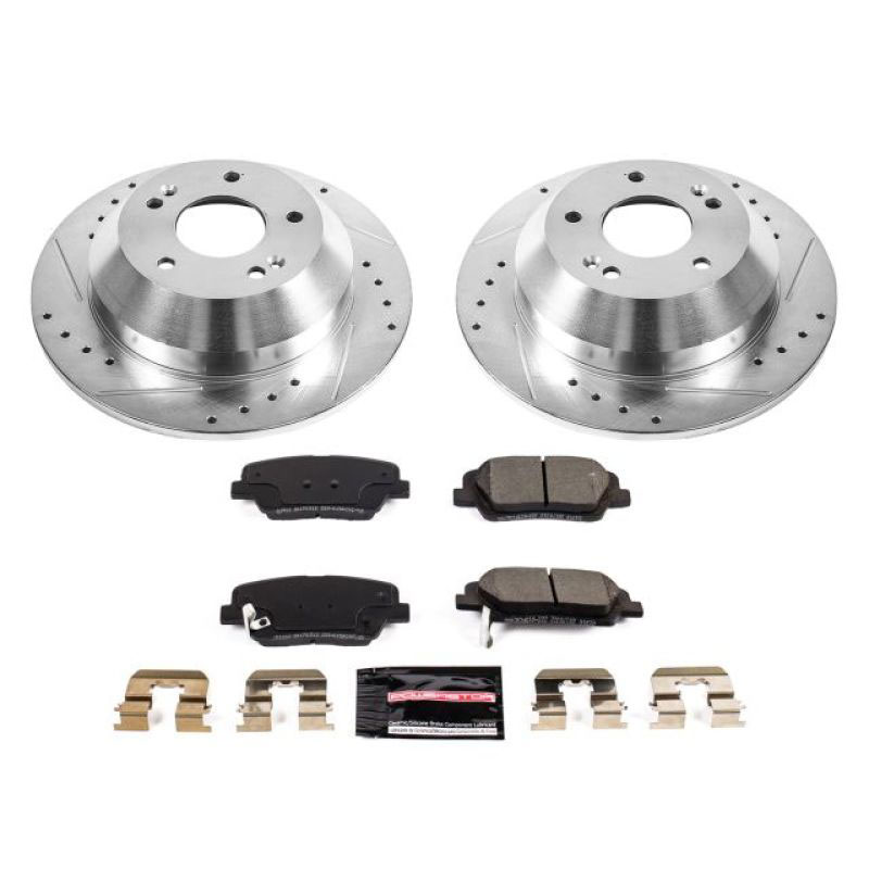 PowerStop k7507 | Power Stop 10-18 Hyundai Santa Fe Rear Z23 Evolution Sport Brake Kit; 2010-2018