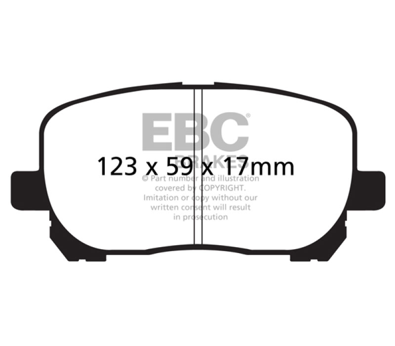 EBC dp21637 | 02-08 Pontiac Vibe 1.8 Greenstuff Front Brake Pads; 2002-2008