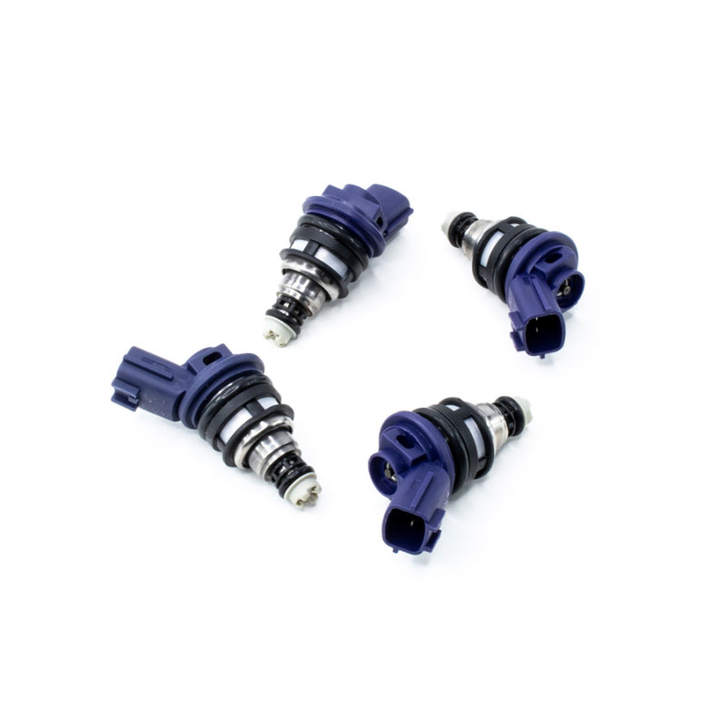 DeatschWerks 01J-00-0740-4 | Nissan G20 / SR20 / 240sx 740cc Side Feed Injectors; 1990-1998