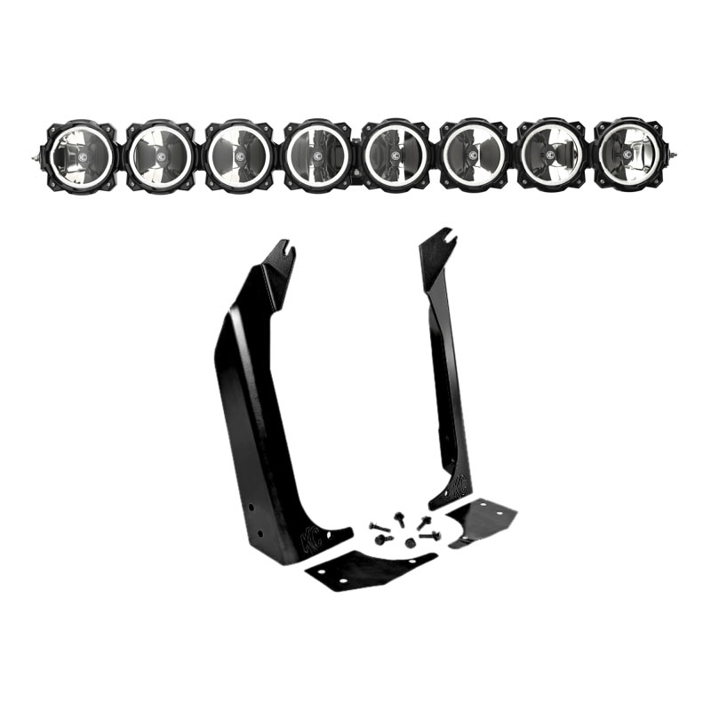 KC HiLiTES 91337 | 97-06 Jeep TJ Pro6 Gravity LED 8-LT Overhead Sys Light Bars; 1997-2006