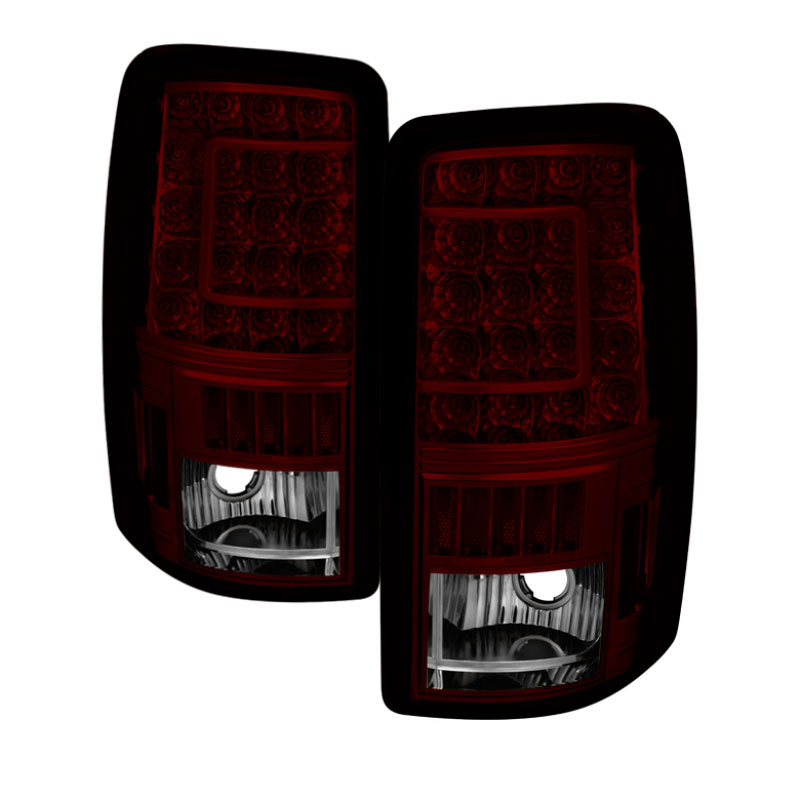 SPYDER 5081520 | Xtune GMC Yukon Denali Xl 01-06 Version 2 C Shape LED Tail Lights Red Smoke ALT-ON-CD00-G2-LED-RS; 2001-2006