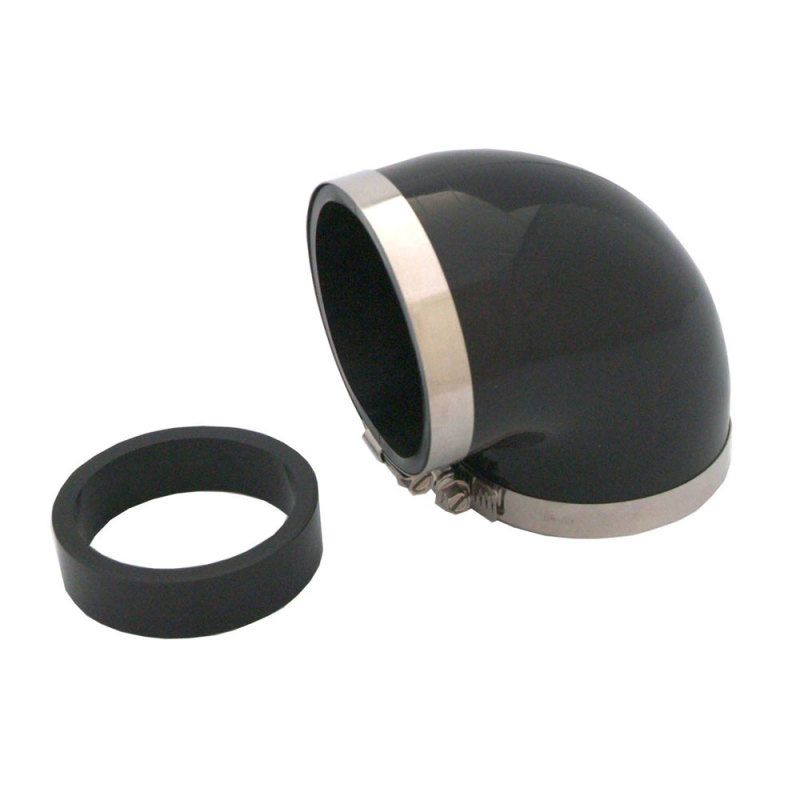 Spectre 8791 | Coupler Elbow Reducer 3in. / 90 Degree w/2.5in. Insert (PVC) - Black