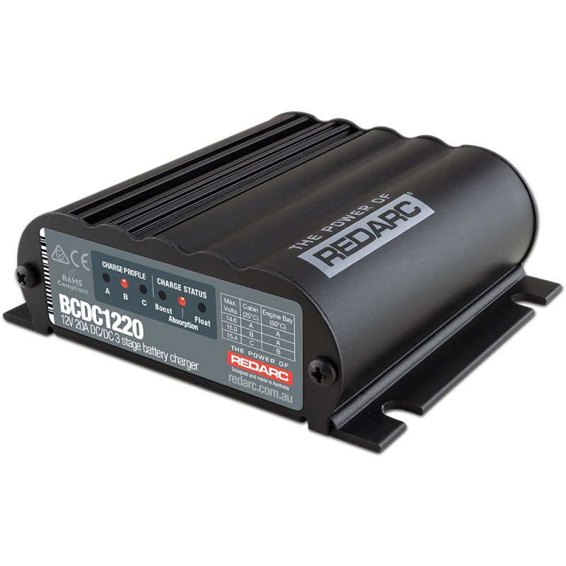 Redarc bcdc1220 | REDARC DC/DC 3-Stage In-Vehicle Battery Charger - 12V 20A; 2012-2012