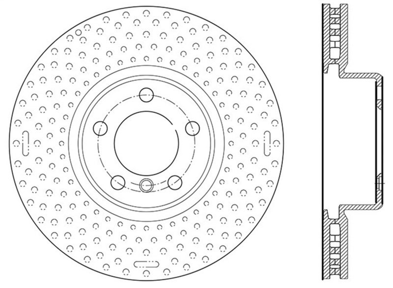 Stoptech 128.34140R | StopTech BMW 228i Sport Cryo Cross Drilled Rotor, Front Right; 2014-2016