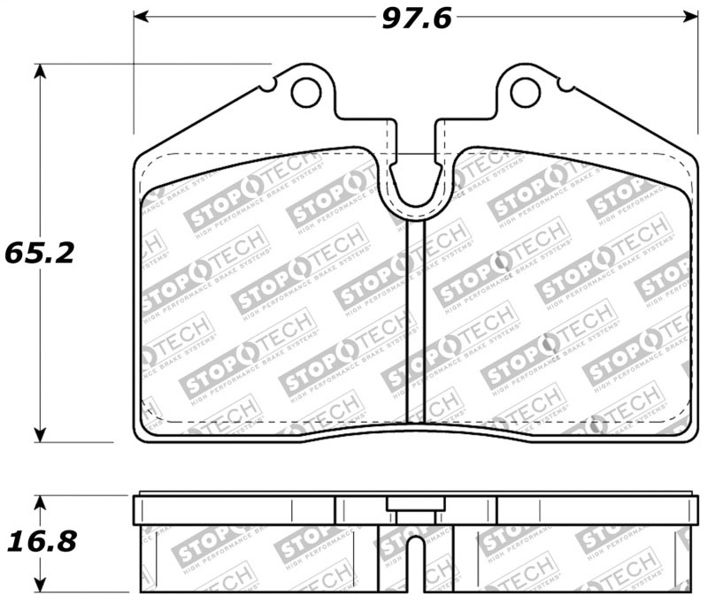 Stoptech 309.06080 | StopTech Sport Brake Pads Porsche 944 S2, Rear; 1989-1989