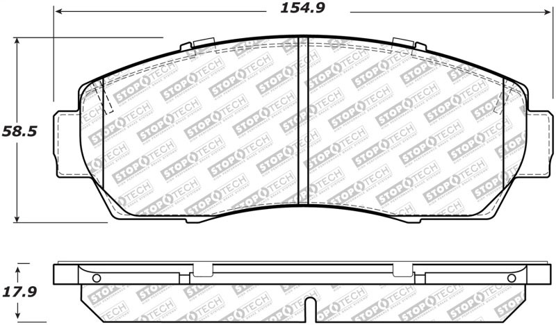 Stoptech 305.15210 | StopTech Street Select Brake Pads Honda Odyssey, Front; 2011-2017