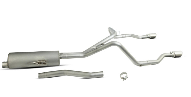 Gibson 617410 | 2020 Jeep Gladiator JT Rubicon 3.6L 3in/2.5in Cat-Back Dual Split Exhaust - Stainless; 2020-2024