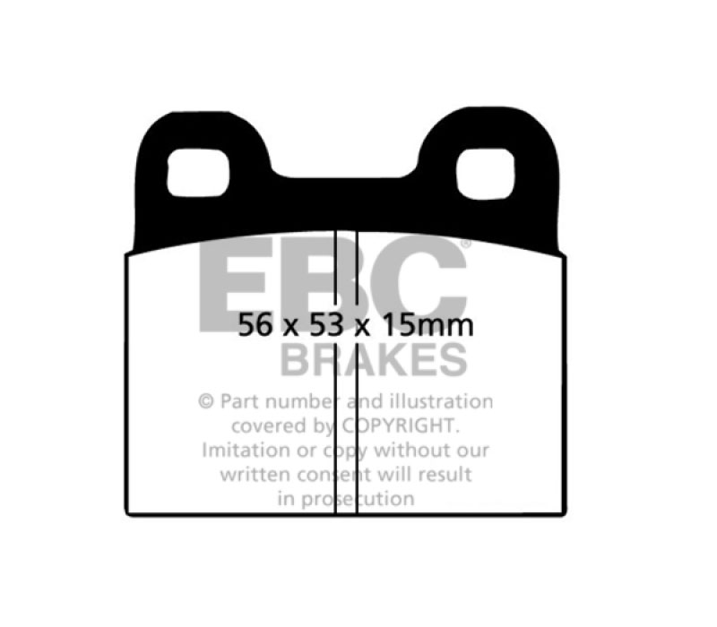 EBC dp4105r | 71-79 Volkswagen Beetle 1.3 (1300) Yellowstuff Front Brake Pads; 1971-1979