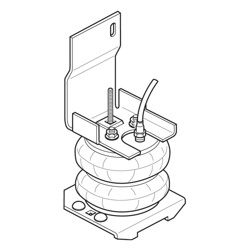 Firestone 2061 | Ride-Rite Air Helper Spring Kit Rear 92-16 Ford E350 Cutaway (W217602061); 1992-2016