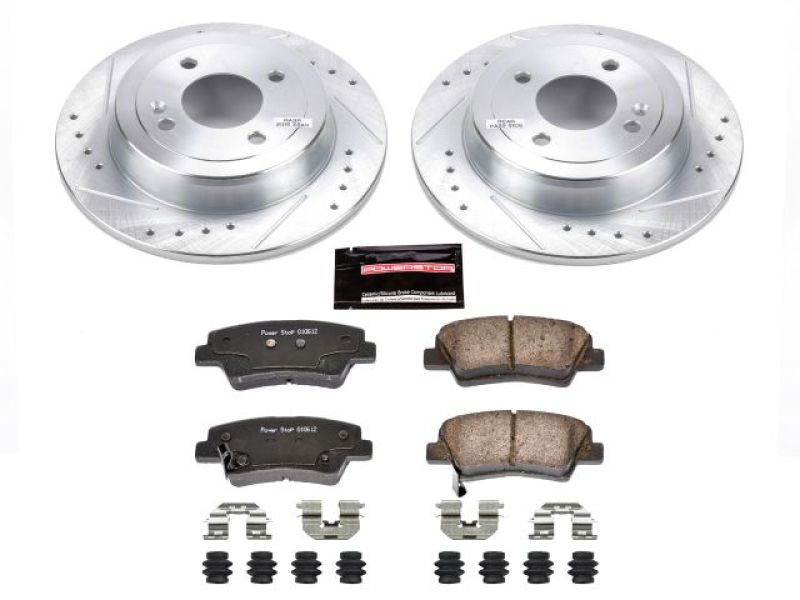 PowerStop k6507 | Power Stop 12-18 Hyundai Accent Rear Z23 Evolution Sport Brake Kit; 2012-2018