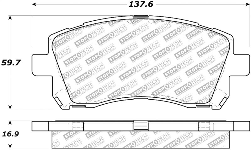 Stoptech 305.07210 | StopTech Street Select Brake Pads Subaru Legacy Outback, Front; 1997-1999