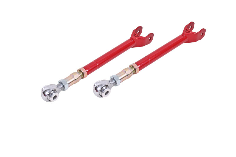 BMR Suspension lta112r | BMR 08-17 Challenger Lower Trailing Arms w/ On-Car Adj. Rod Ends - Red; 2008-2017