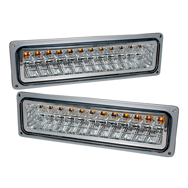 Spec-D Tuning 2LB-C1088CLED-KS | Spec-D C10 Led Bumper Lights- Chrome (2lb-C1088cled-Ks); 1988-1998