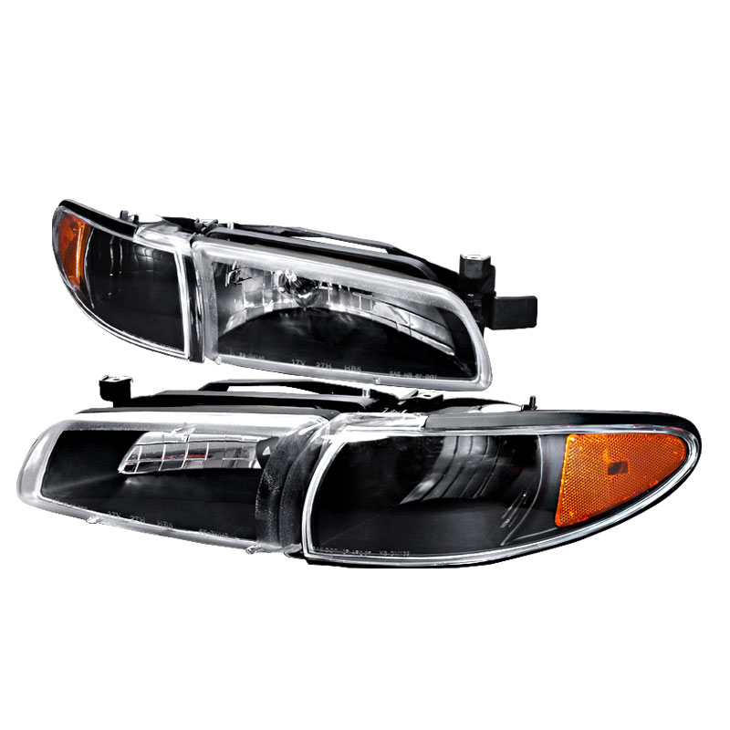 Spec-D Tuning 2LCLH-GPX97JM-KS | Spec-D Pontiac Grand Prix Headlights - Black; 1997-2003