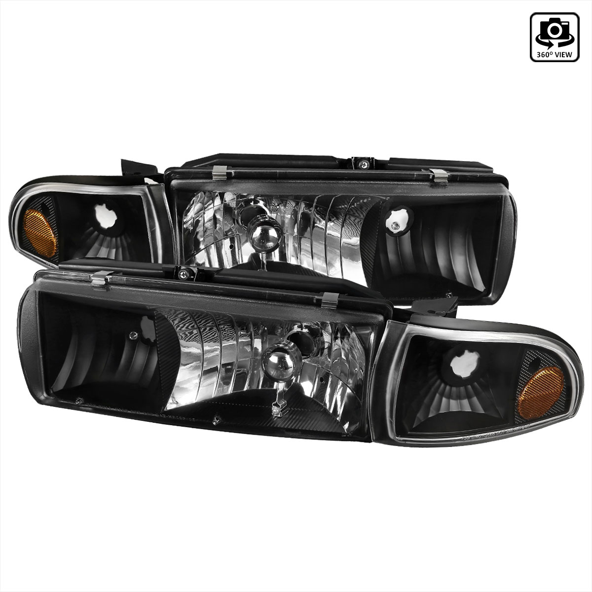 Spec-D Tuning 2lclh-ipa91jm-eu | SPEC-D Tuning Chevrolet Impala Headlights With Corner Lights - Black - Also Fir 91 - 96 Chevrolet Caprice; 1991-1996