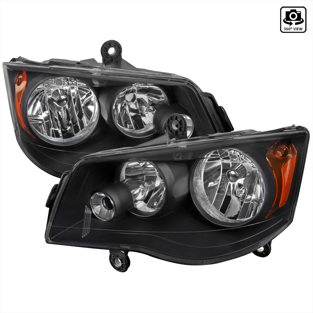 Spec-D Tuning 2lh-car11jm-rs | SPEC-D Tuning Dodge Caravan Headlights - Black; 2011-2018