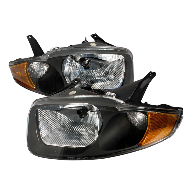 Spec-D Tuning 2LH-CAV03JM-KS | Spec-D Cavalier Headlights Black; 2003-2005