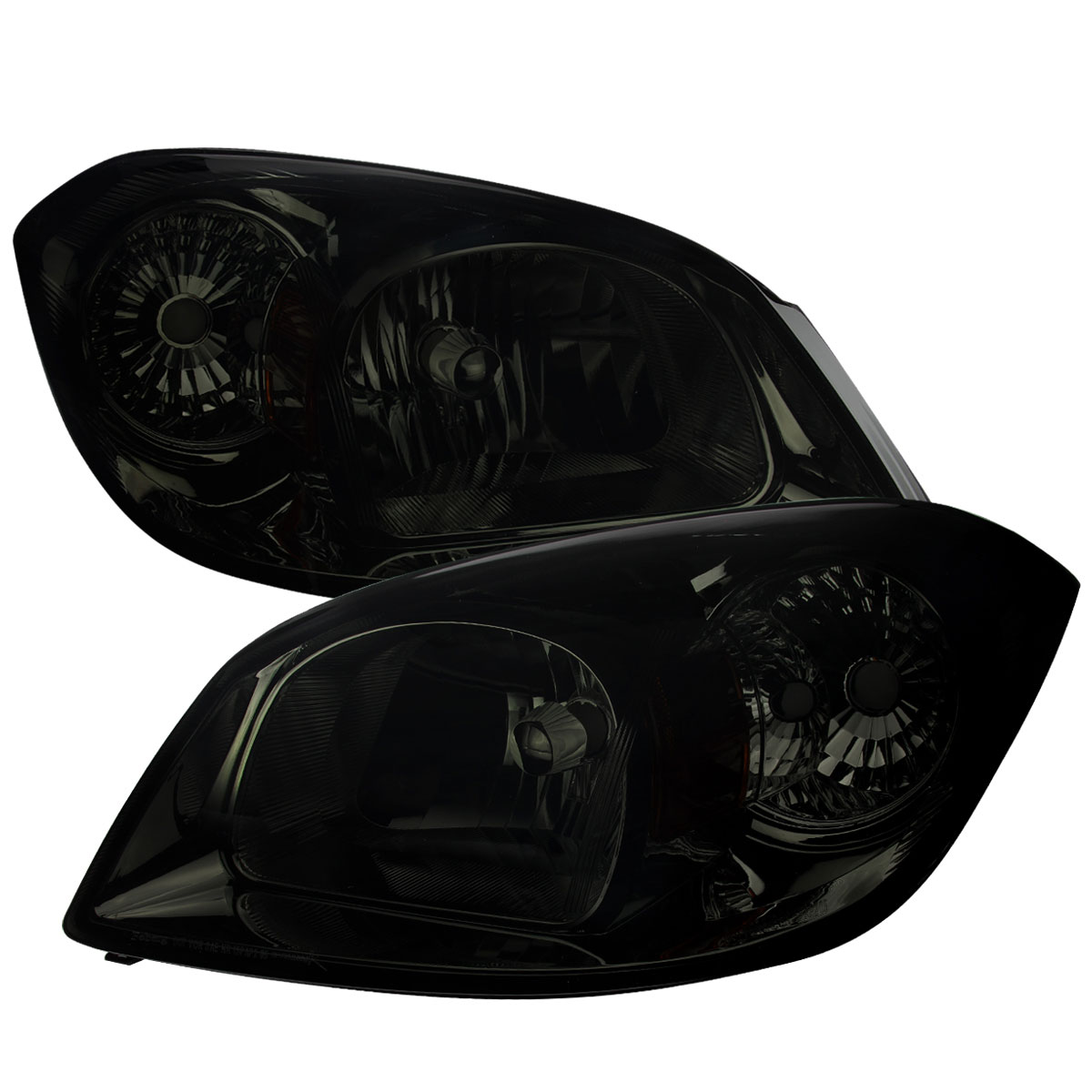 Spec-D Tuning 2LH-COB05G-RS | Chevrolet Cobalt Smoked Euro Headlights; 2005-2010