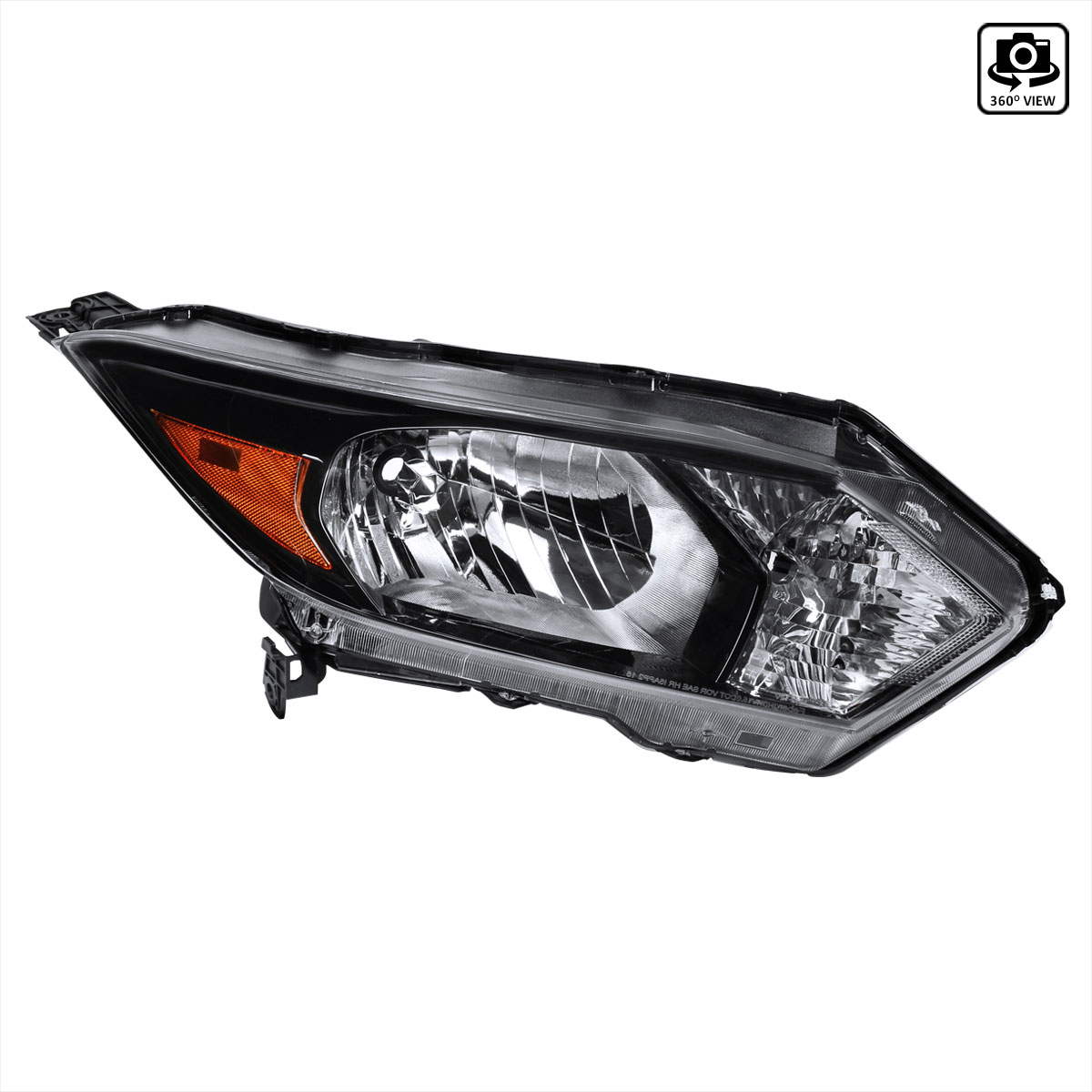 Spec-D Tuning 2lh-hrv15gb-r-rs | SPEC-D Tuning Honda HR-V Headlight Glossy Black - Left; 2015-2018