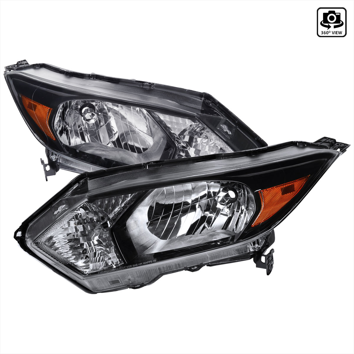 Spec-D Tuning 2lh-hrv15gb-rs | SPEC-D Tuning Honda HR-V Headlights - Glossy Black; 2015-2018