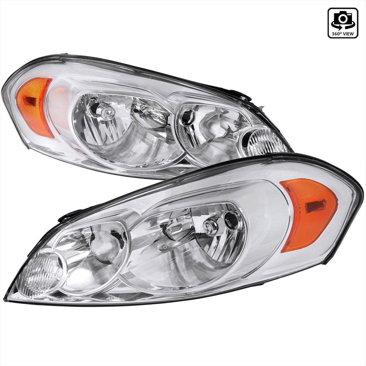 Spec-D Tuning 2lh-ipa06-rs | SPEC-D Tuning Chevrolet Impala Euro Headlights - Chrome; 2006-2013