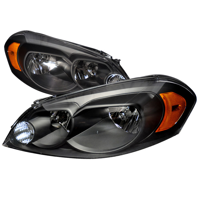 Spec-D Tuning 2LH-IPA06JM-DP | Chevrolet Impala Crystal Housing Headlights Black; 2006-2010