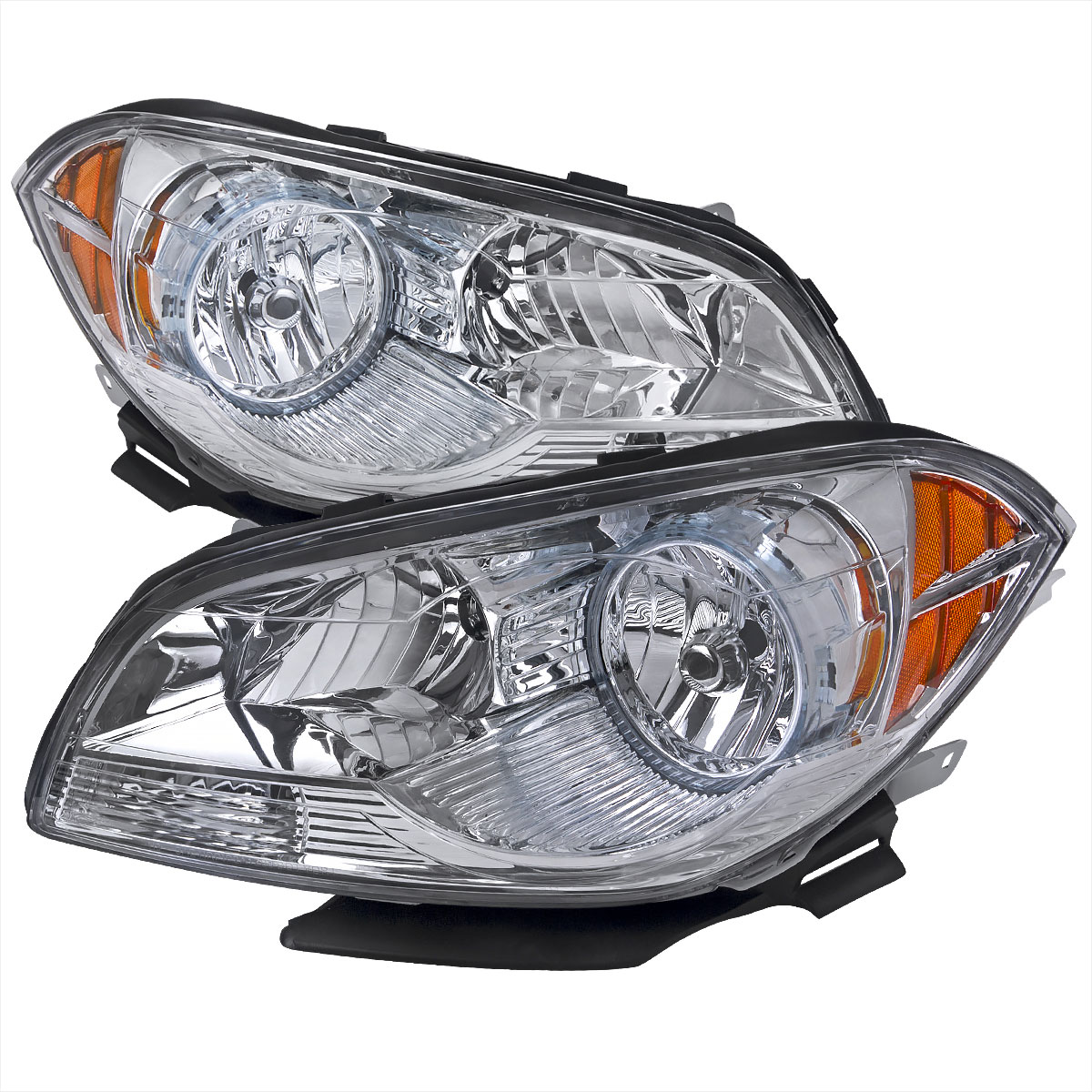 Spec-D Tuning 2LH-MBU08-EU | Chevrolet Malibu Crystal Housing Headlights Chrome; 2008-2012