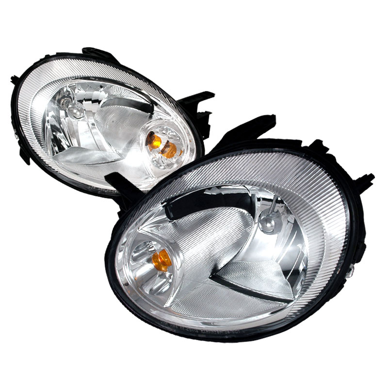 Spec-D Tuning 2LH-NEO03-KS | Dodge Neon Crystal Housing Headlights Chrome; 2003-2005