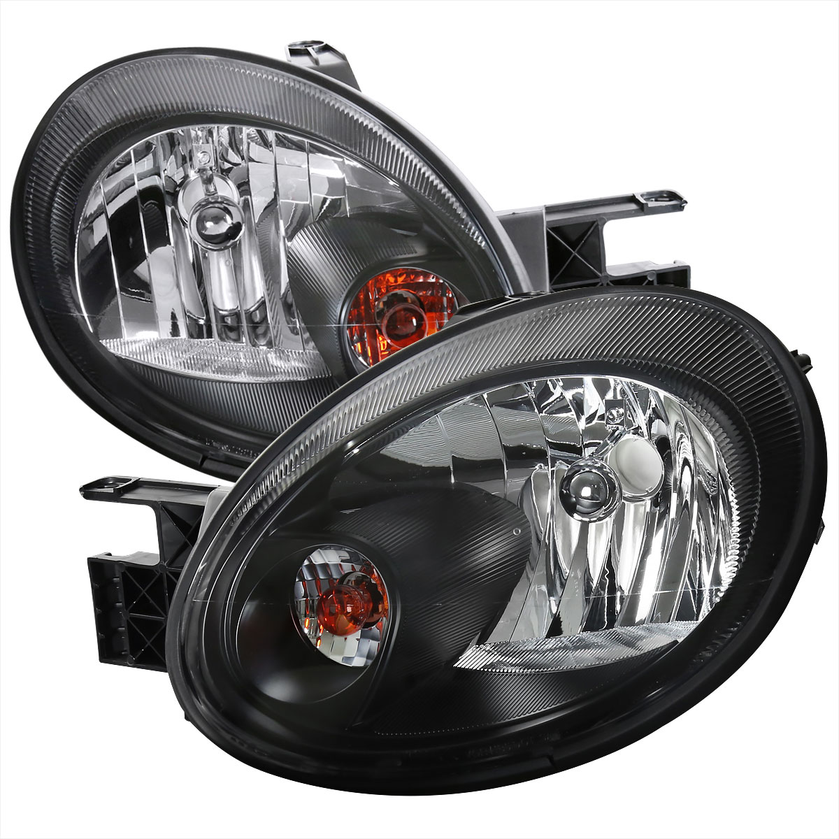 Spec-D Tuning 2lh-neo03jm-abm | SPEC-D Tuning Dodge Neon Crystal Housing Headlight Black; 2003-2005