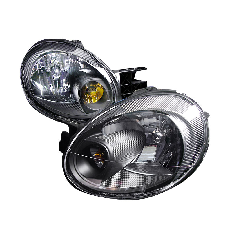 Spec-D Tuning 2LH-NEO03JM-KS | Spec-D Dodge Neon Black Headlights - Black; 2003-2005