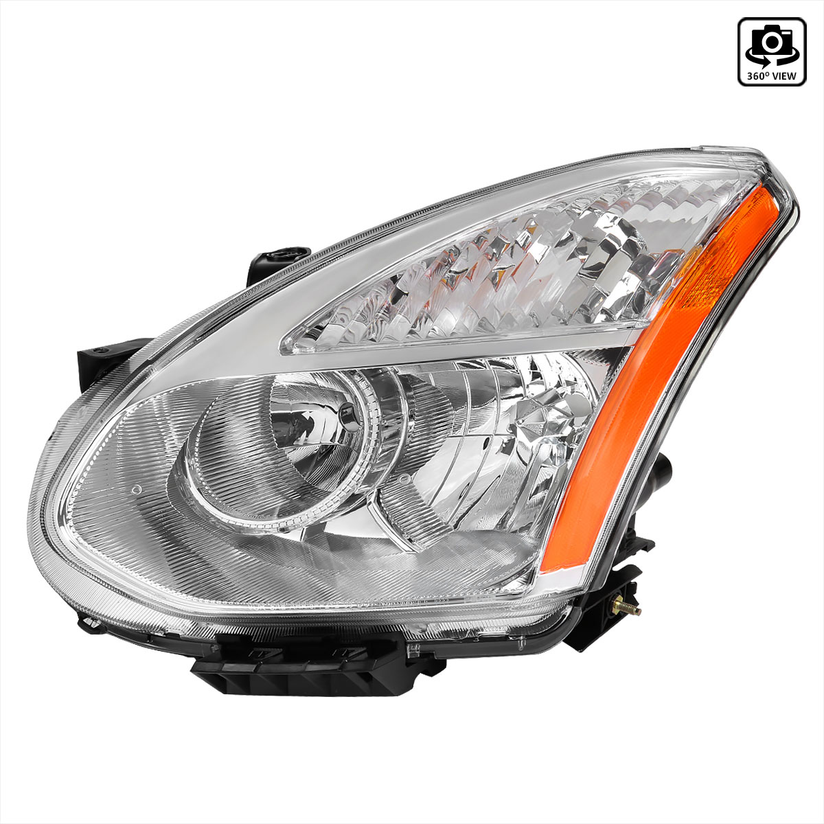 Spec-D Tuning 2lh-rge08-l-rs | SPEC-D Tuning Nissan Rogue Headlight - Chrome - Left; 2008-2013