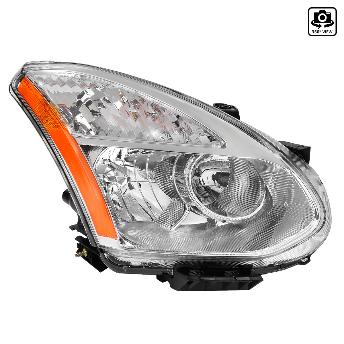 Spec-D Tuning 2lh-rge08-r-rs | SPEC-D Tuning Nissan Rogue Headlight - Chrome - Right; 2008-2013