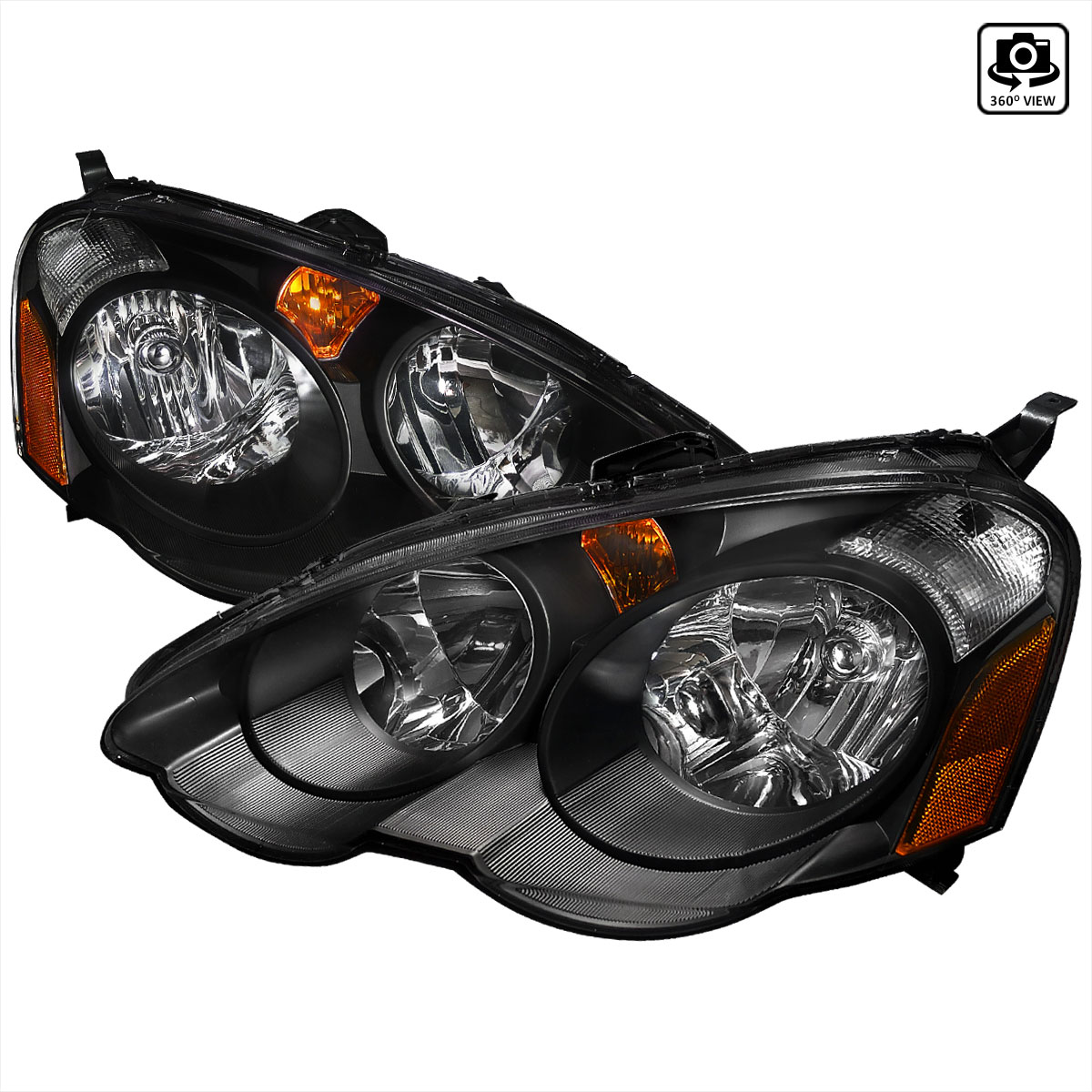 Spec-D Tuning 2LH-RSX02JM-RS | Acura Rsx Acura Rsx Headlights Black; 2002-2004