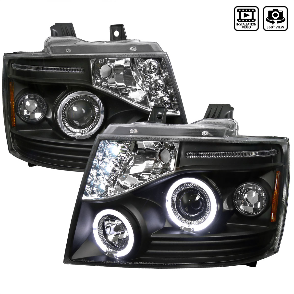 Spec-D Tuning 2LHP-AVA07JM-TM | Spec-D Avalanche Projector Headlight; 2007-2010