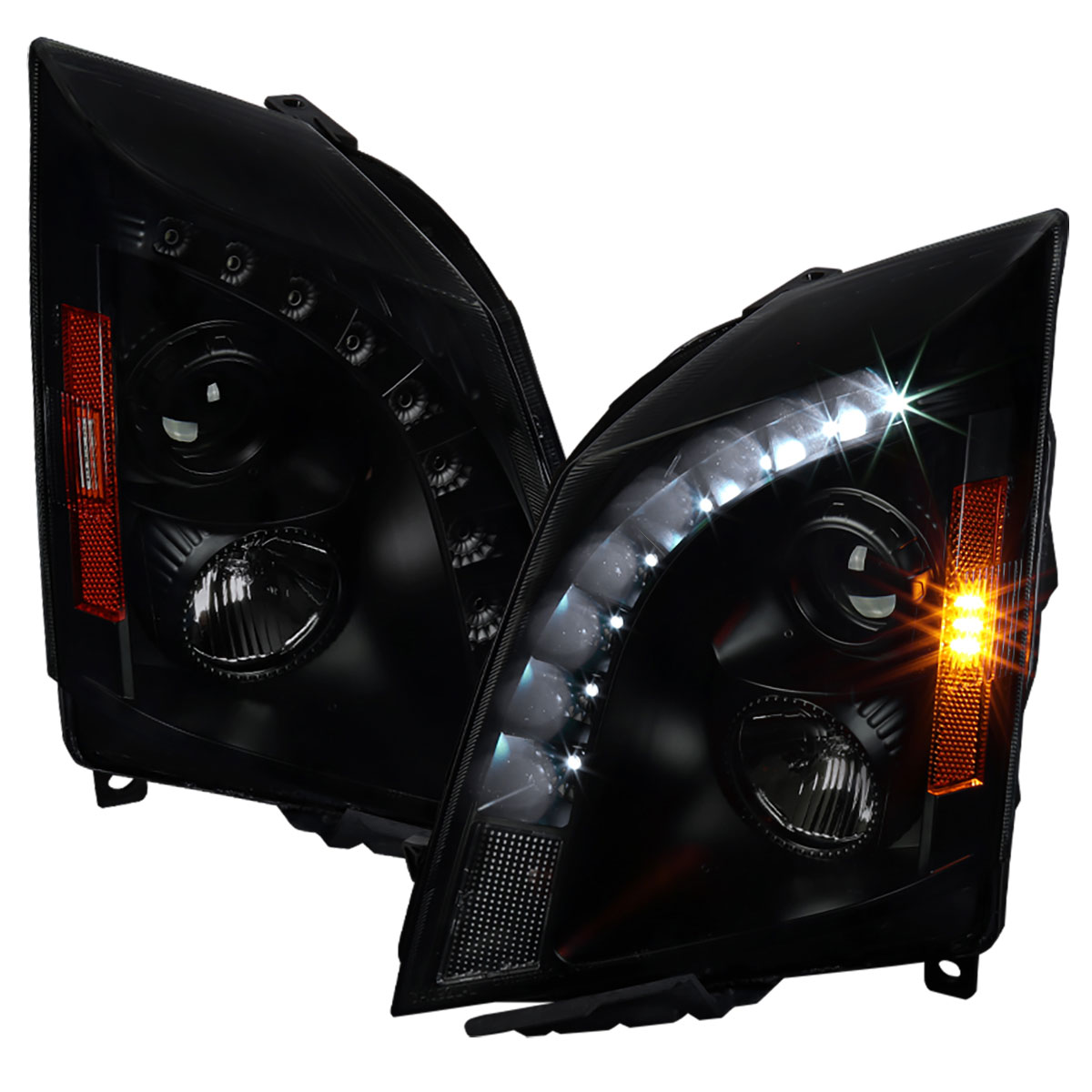 Spec-D Tuning 2lhp-cts08sm-rs | SPEC-D Tuning Cadillac CTS Projector Headlights - Smoke; 2008-2014