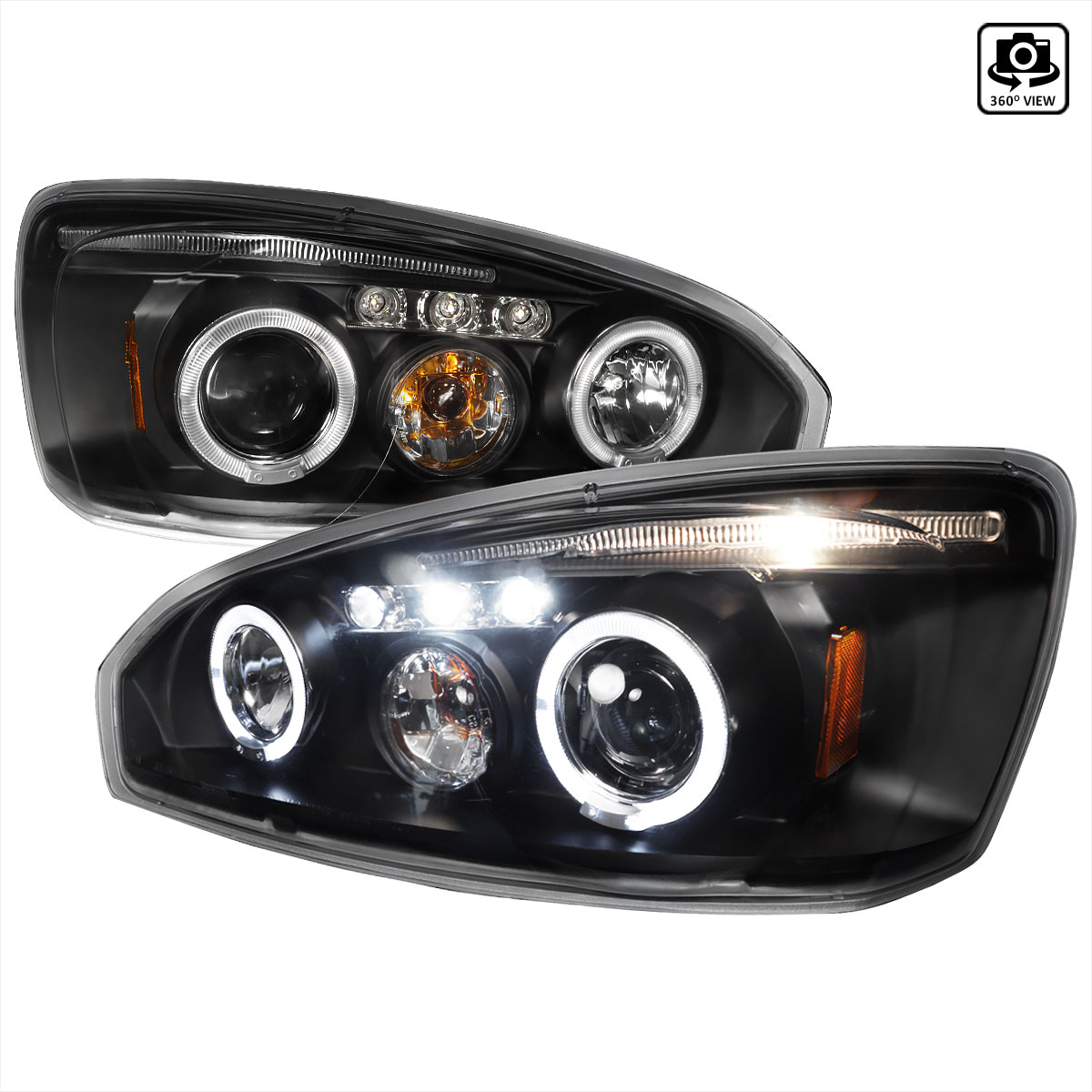 Spec-D Tuning 2LHP-MBU04JM-TM | Spec-D Malibu Projector Headlights; 2004-2008