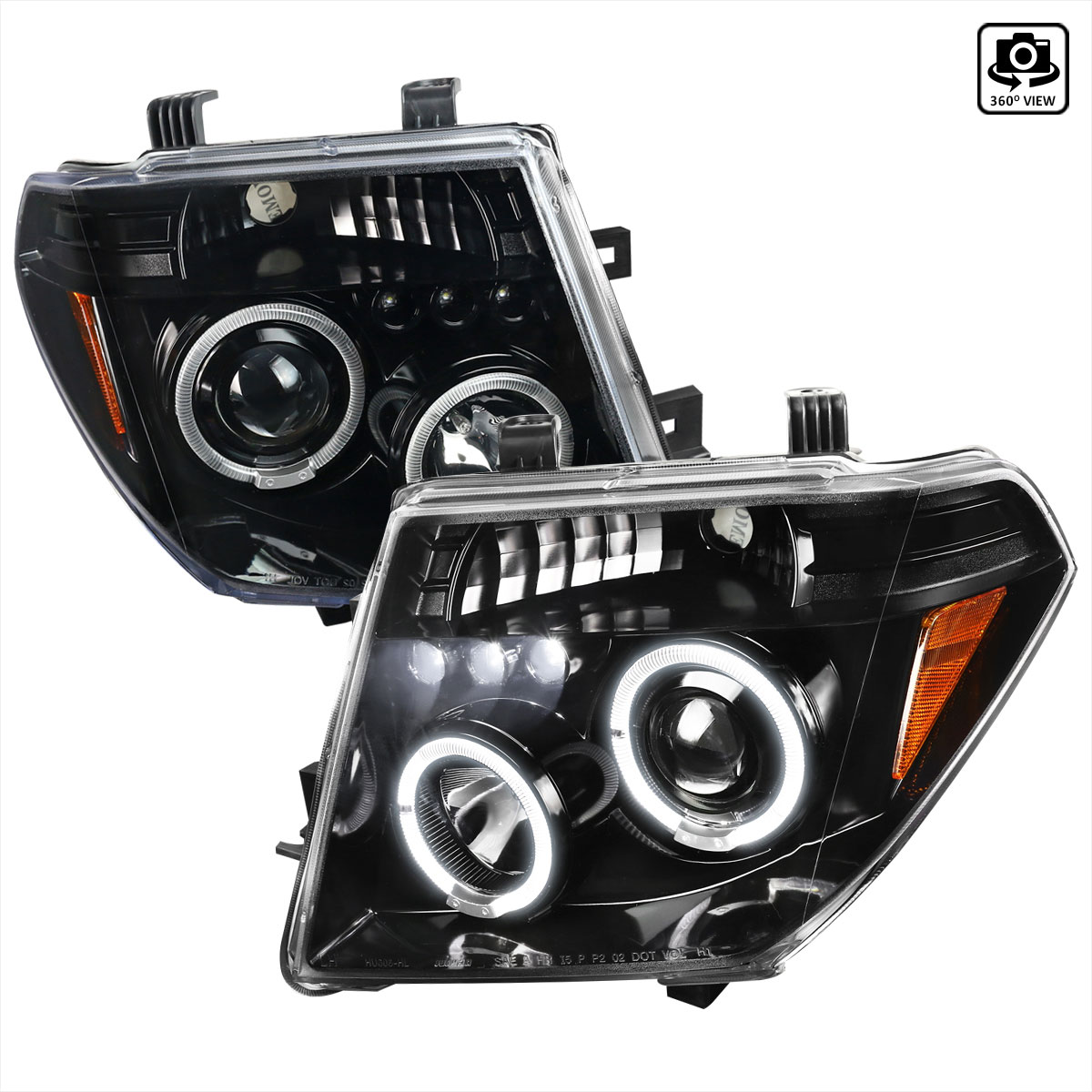 Spec-D Tuning 2lhp-path05bk-tm | SPEC-D Tuning Nissan Pathfinder Projector Headlight Glossy Black; 2005-2007