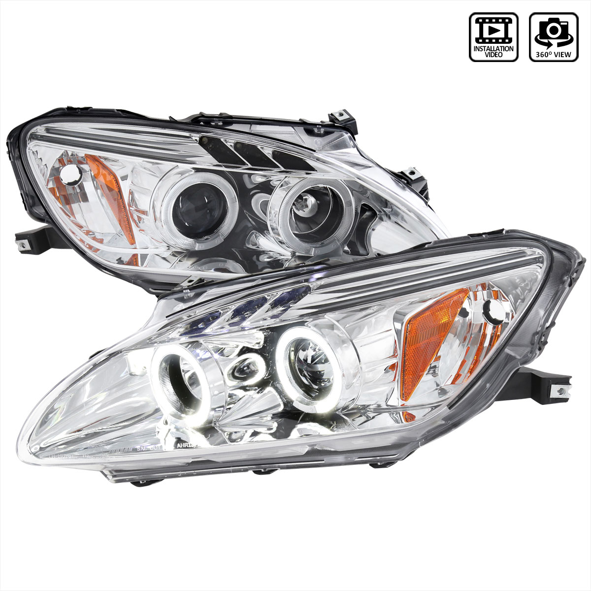 Spec-D Tuning 2LHP-S2K04-TM | Honda S2000 Chrome Housing Projector Headlights, Oe Hid Compatible; 2004-2009